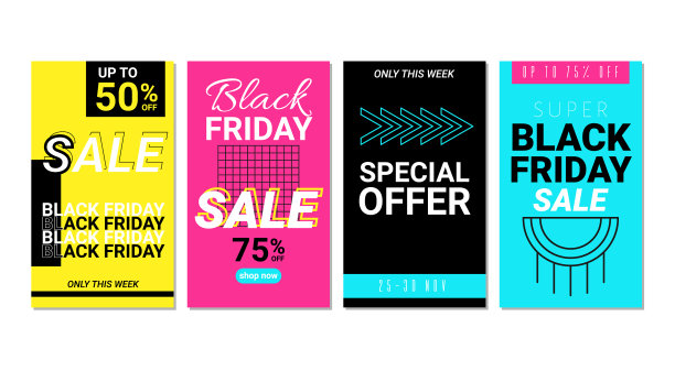 黑色星期五促销横幅模板图片下载