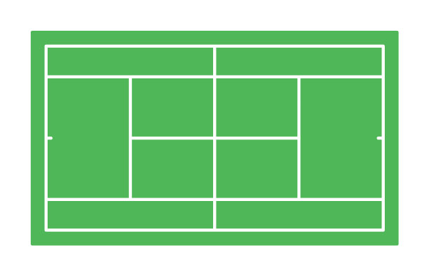 网球场俯视图精确比例图片下载