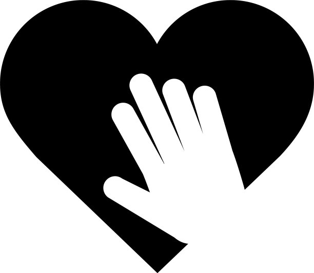 心爱手支持慈善象形图图片下载