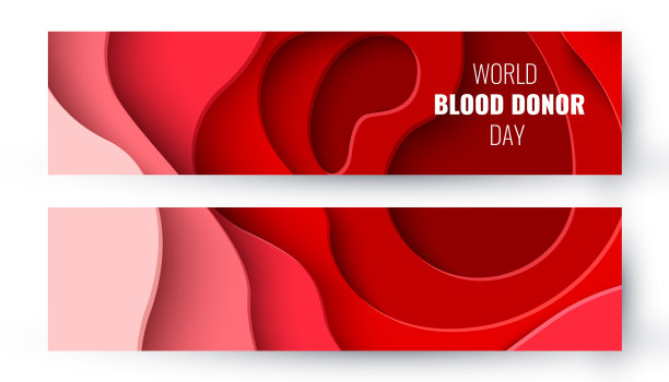 世界献血者日剪纸背景图片下载