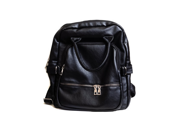 黑色皮包孤立在白色背景图片下载