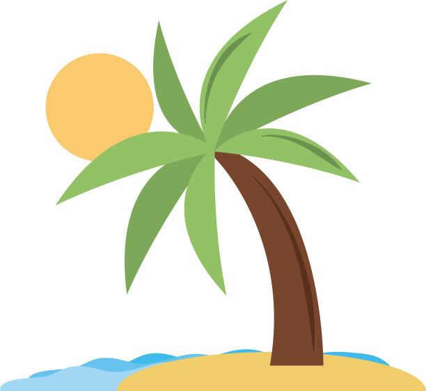 暑假旅游热带岛屿棕榈沙图片下载