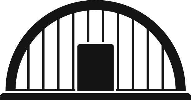 飞机修理机库图标简约风格图片下载