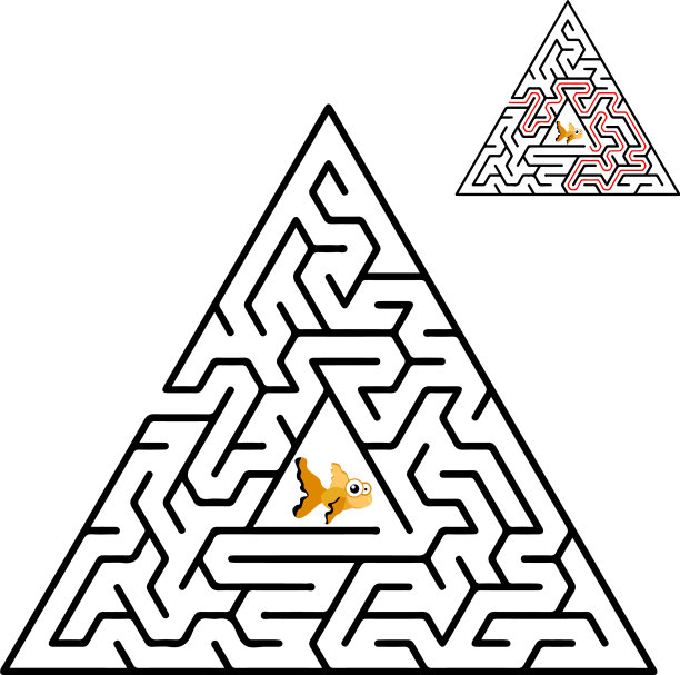 圣诞迷宫游戏的孩子卡通人物图片下载