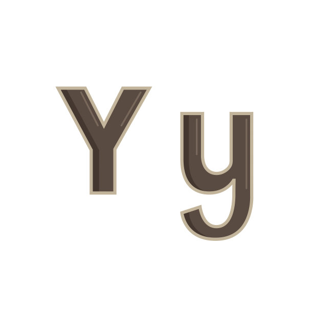 矢量插图的字母Y在大写和小写格式的孩子学习练习ABC。图片下载