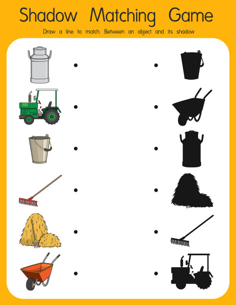 家畜相关教学媒体图片用于将彩色图像与黑白图像进行匹配，让幼儿练习学习各种图像的特点。用于教具组装儿童书籍或供教师使用。图片下载