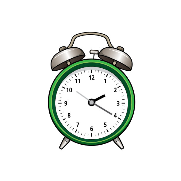 把钟表的平面设计画在白色的背景上，为在家上学的妈妈们和为教学材料寻找图片的老师们组装或制作教学材料，比如抽认卡或儿童读物。图片下载