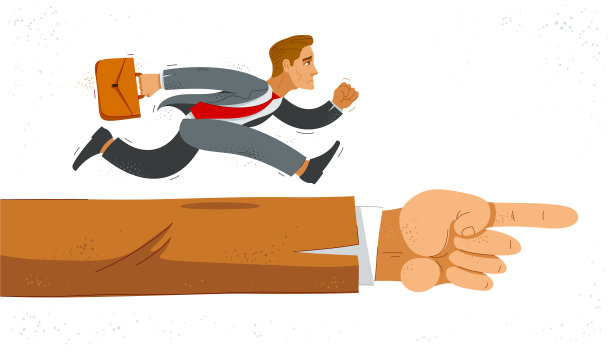 商人急忙指着老板的手跑着图片下载