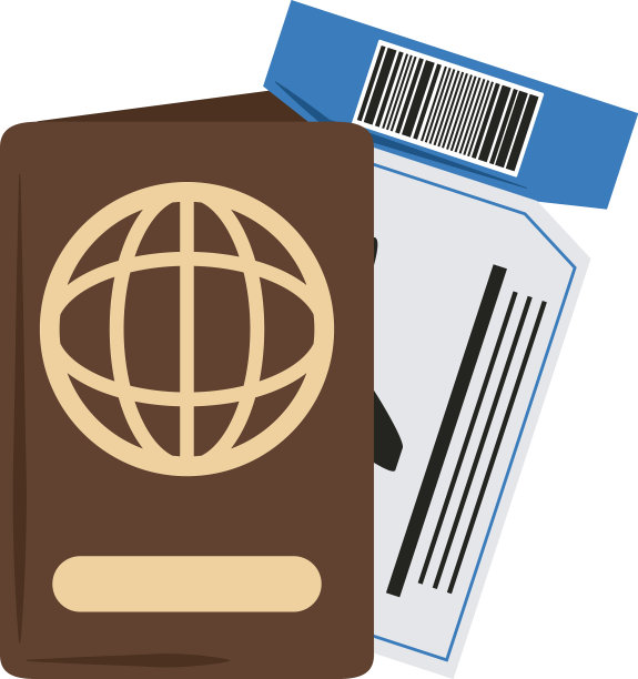 暑假旅游护照和机票图片下载