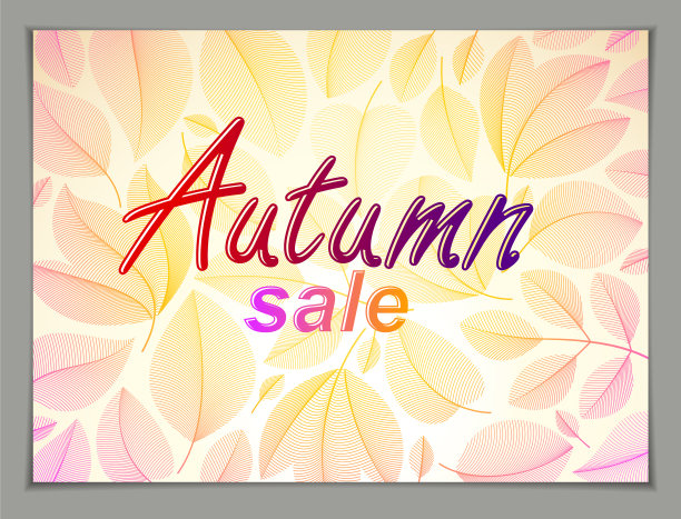 秋季横旗设计为黄色和红色图片下载