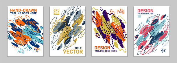 手绘艺术涵盖抽象背景设置图片下载