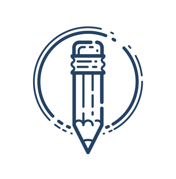 铅笔简单的直线图标教育科学图片下载