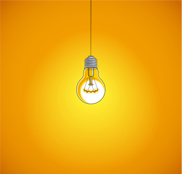 灯泡照亮背景创意布局图片下载