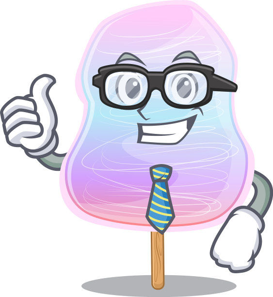 酷而聪明的商人彩虹棉花糖图片下载