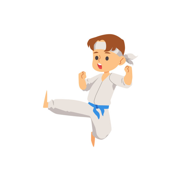 一个穿衣服的空手道男孩图片下载