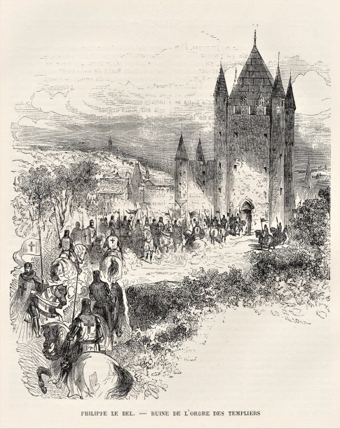 菲利普四世和圣殿骑士团，法国历史图片下载