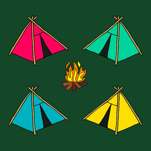 明亮的矢量绘图旅游主题。矢量图像在涂鸦风格。图片下载