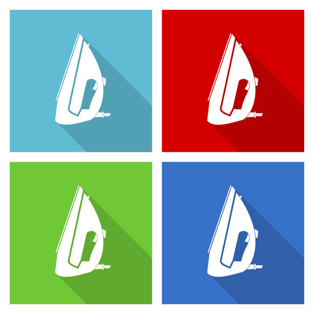 铁图标设置，平面设计矢量插图在eps 10为网页设计和移动应用程序在四种颜色的选择图片下载