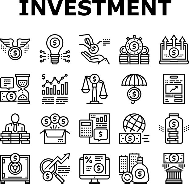 投资组合集合图标集图片下载