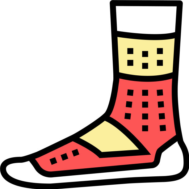 运动袜颜色图标孤立图片下载