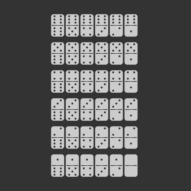 Domino图标。桌上游戏的象征。标志设计元素图片下载