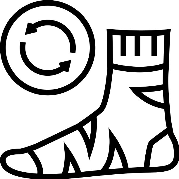 隔离无用的袜子线图标图片下载