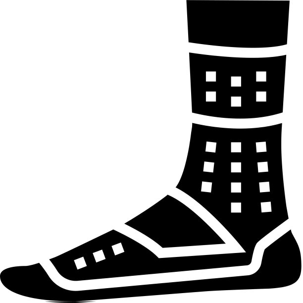 运动袜字形图标孤立图片下载