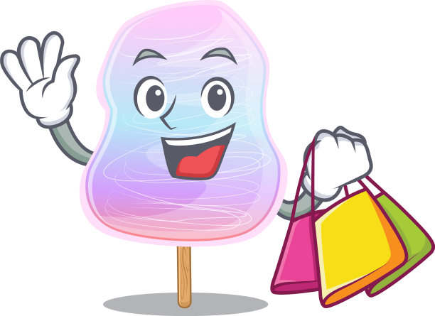 一个友好丰富的彩虹和棉花糖挥舞图片下载