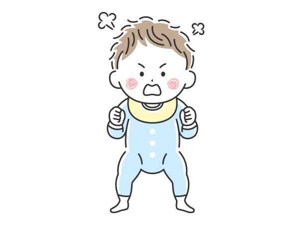 一个站立的婴儿的插图。图片下载
