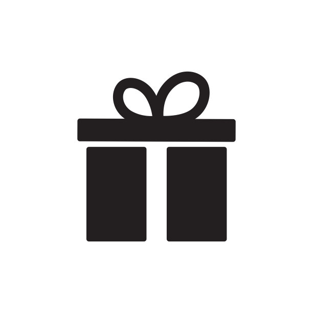 礼物图标在时尚的平面设计图片下载