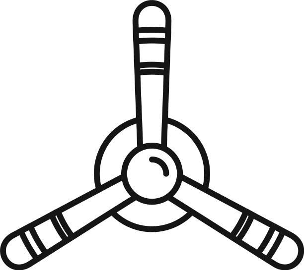 飞机修理螺旋桨图标轮廓样式图片下载