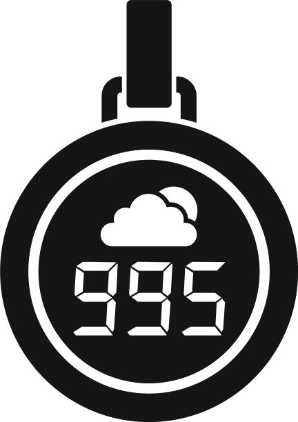 数字气压计图标样式简单图片下载