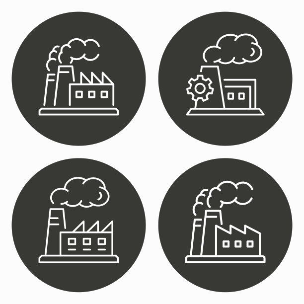工业制造建筑矢量图标图片下载