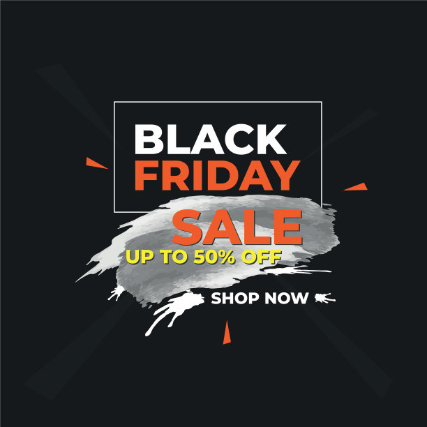 现代黑色星期五销售飞溅横幅图片下载