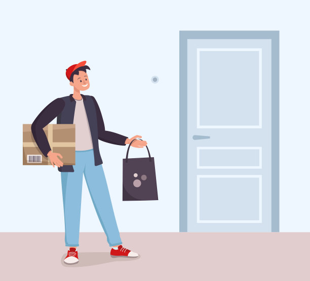 快递员递送订单图片下载