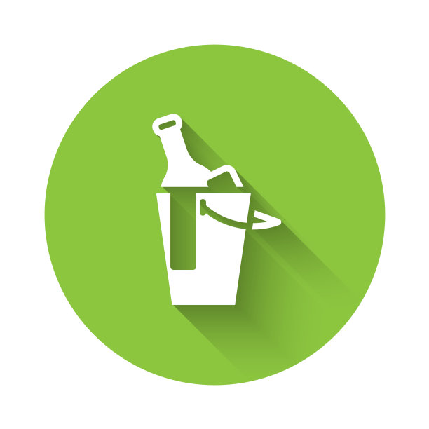 白酒瓶中的冰桶图标图片下载