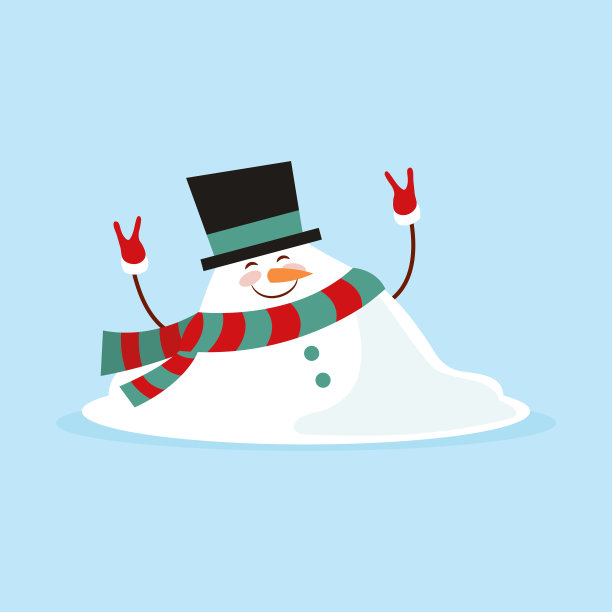 雪人。图标。简单的风格。矢量插图孤立的白色背景图片下载