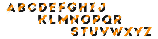 矢量图形武士主题裁剪字母在一套图片下载