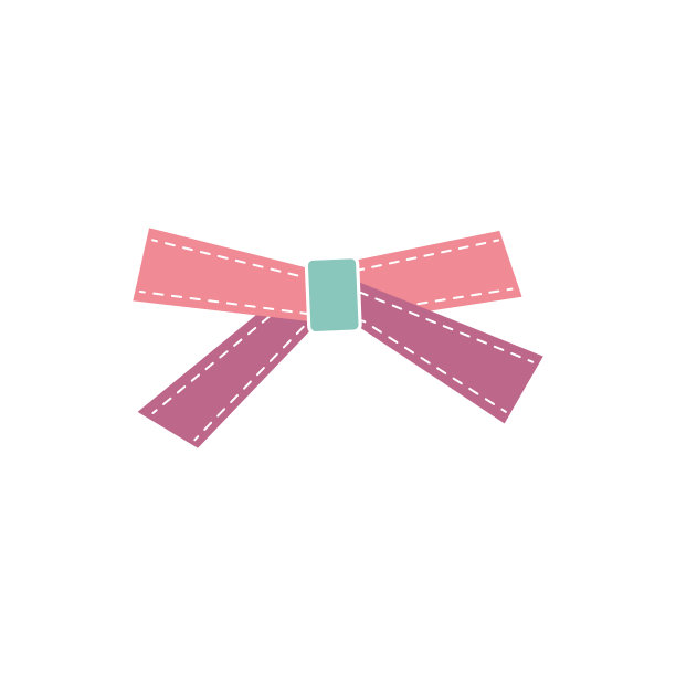 漂亮的小弓。模板设计的惊喜，节日事件，礼物，生日，圣诞节。向量图片下载