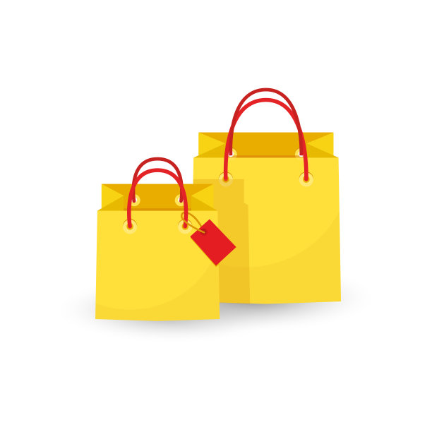 购物纸袋空，矢量插图孤立在白色背景图片下载