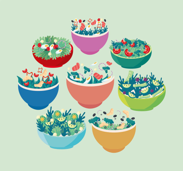 健康的碗沙拉图片下载