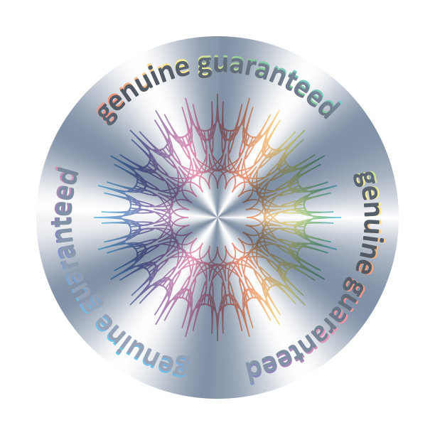 真正的保证金属圆全息图图片下载