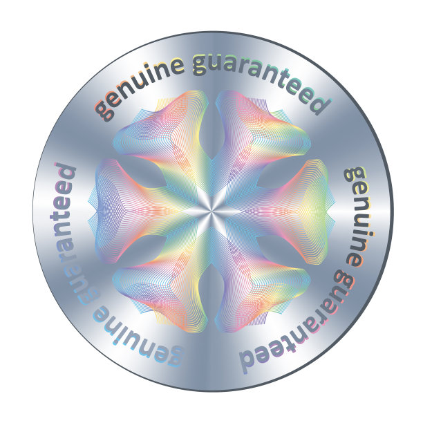 真正的保证金属圆全息图图片下载