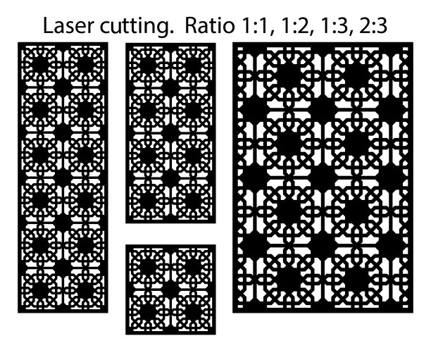 遮阳屏私密性栅栏模板激光切割图片下载