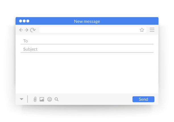 电子邮件界面现代邮件窗口模板图片下载