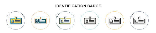 标识牌图标用细线填充图片下载