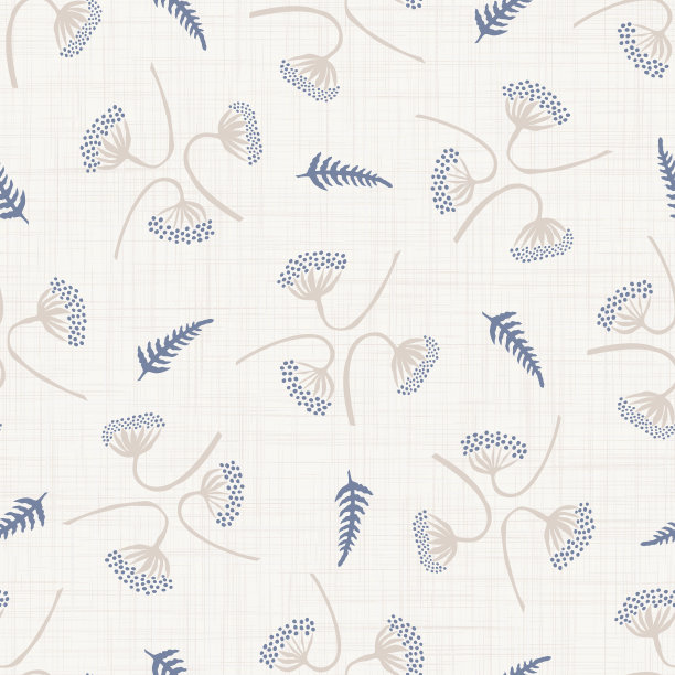 法国破旧别致的缎面矢量纹理背景。报春花春花白，黄蓝无缝花纹。手绘花卉室内家居装饰样本。经典农舍风格全印花图片下载