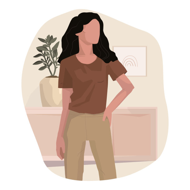 女人在房间内部背景图片下载