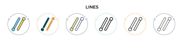 线条图标在填充细线轮廓和描边图片下载