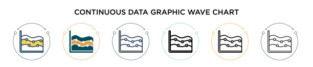 连续数据图形波形图图标填写图片下载